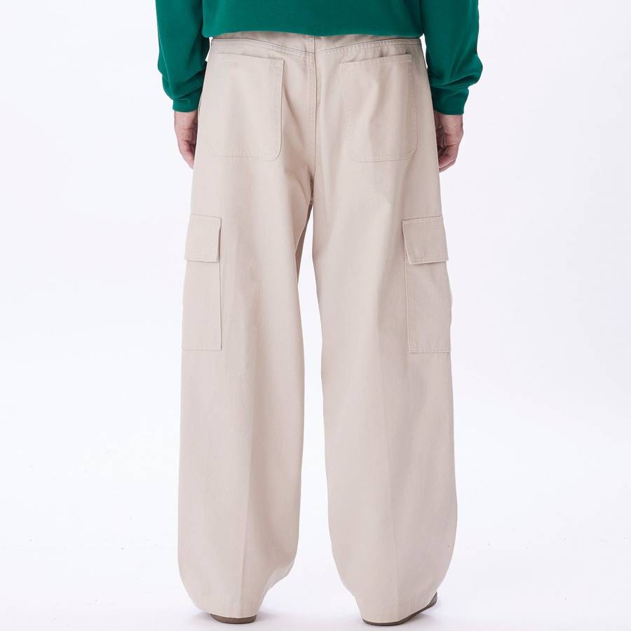 Obey Bigwig Baggy Twill Cargo Pant - Silver Grey