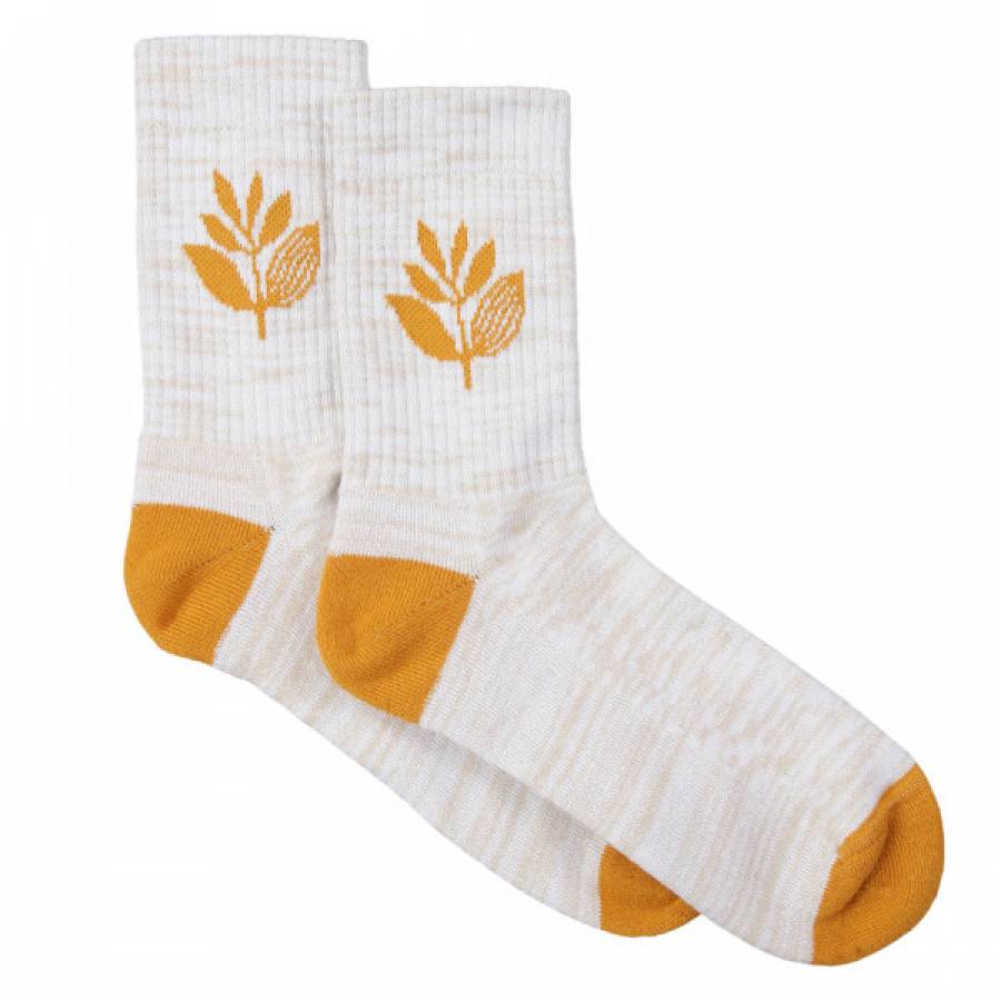 Magenta Socks Mid - Heather/Orange