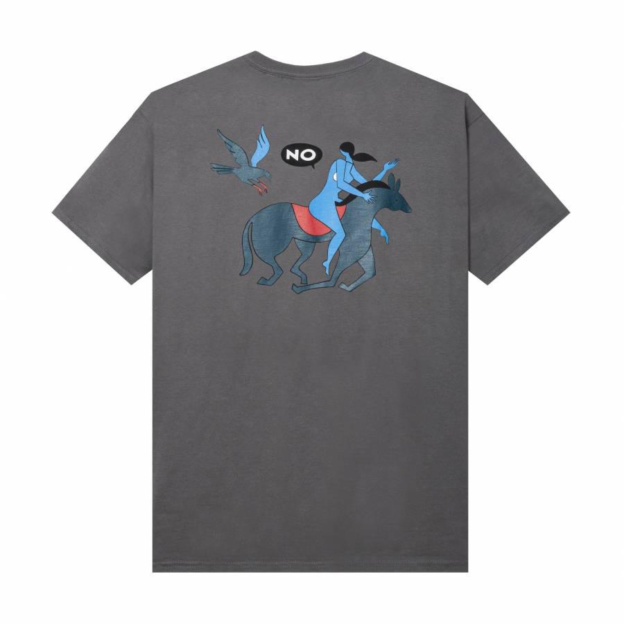 Tired Oh Hell No SS Tee - Charcoal 