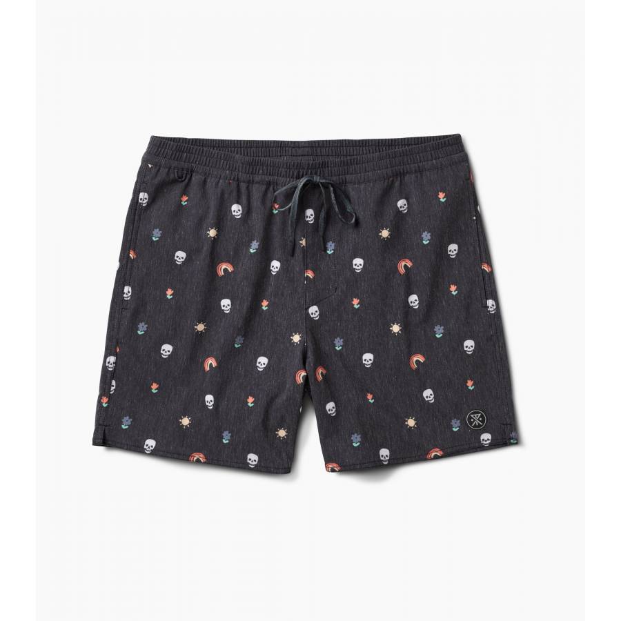 Roark Shorey Calavera 16" Boardshort - Black