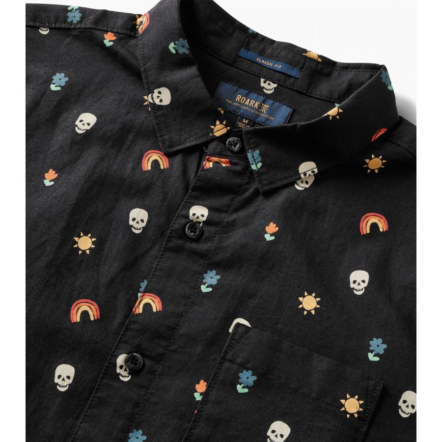 Roark Calavera Button Up Shirt - Black 