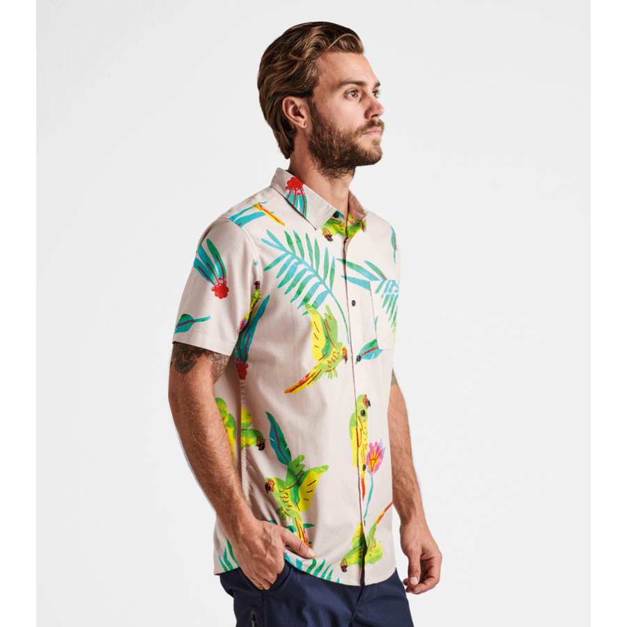 Roark Macaw Button Up Shirt - Light Pink