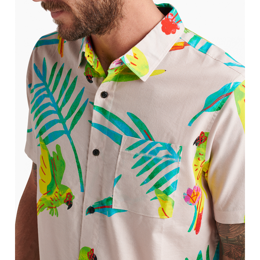 Roark Macaw Button Up Shirt - Light Pink