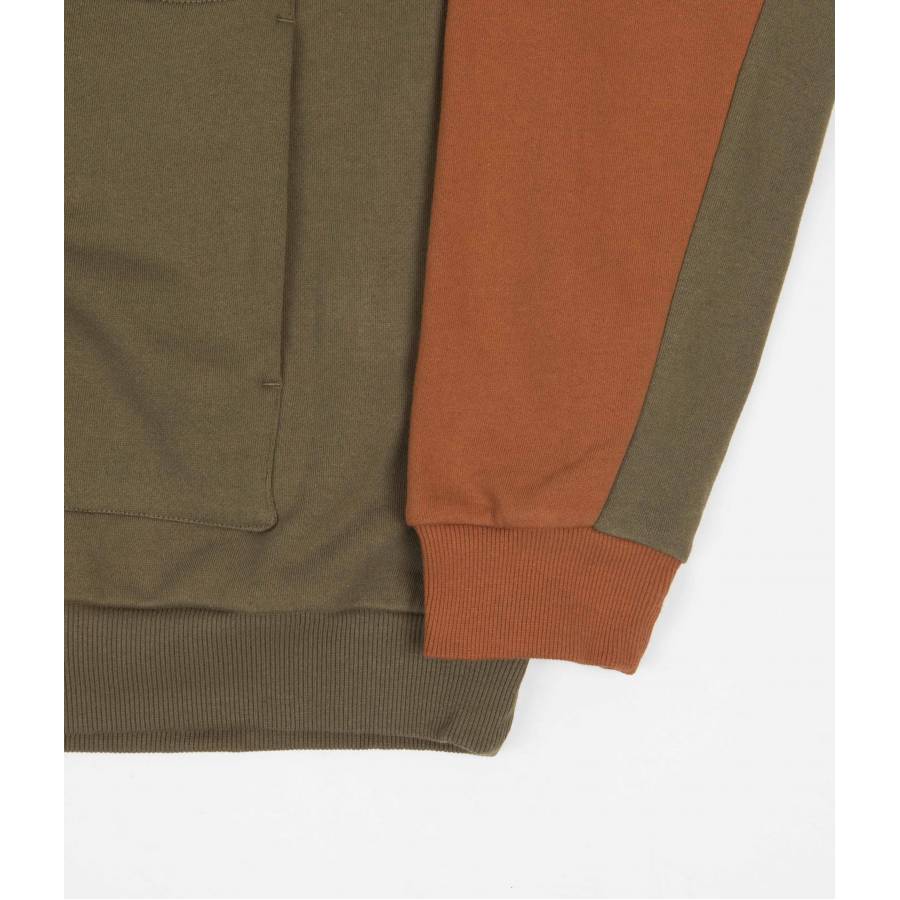 Brixton Alton 1/4 Zip Mock Neck - Miltary Olive / Caramel