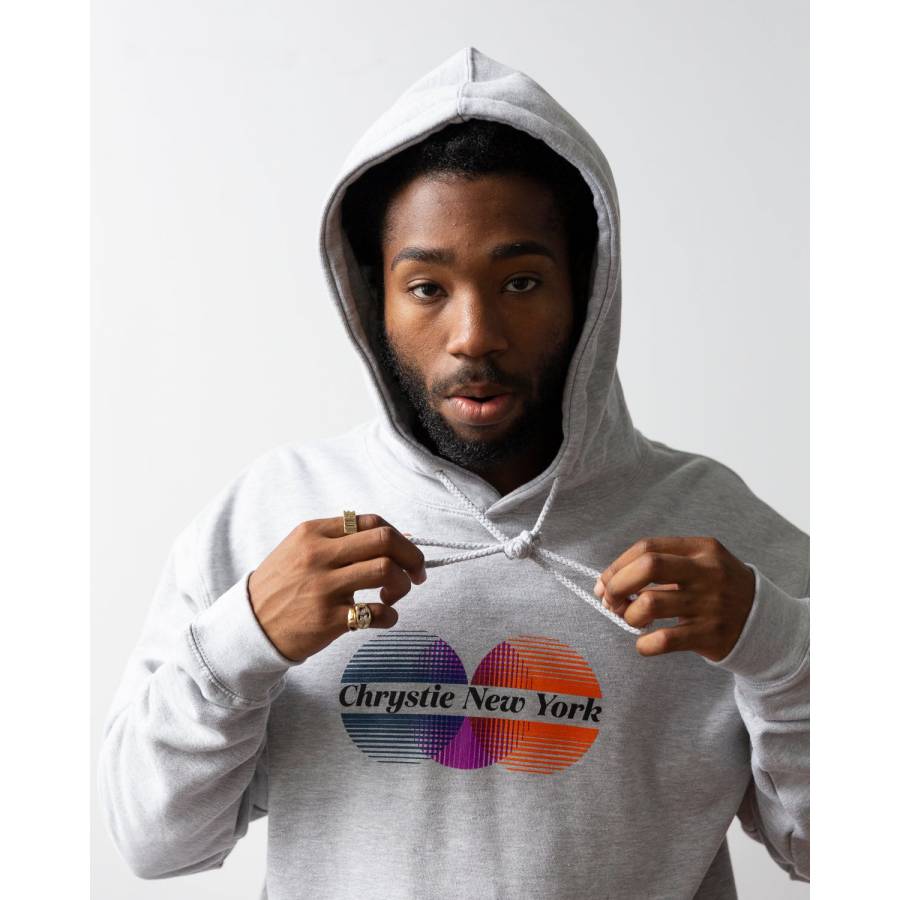 Chrystie Circle Logo Hoodie - Ash Heather