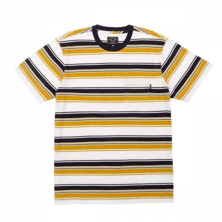 Dark Seas Ferry Knit T-shirt - Navy/Gold