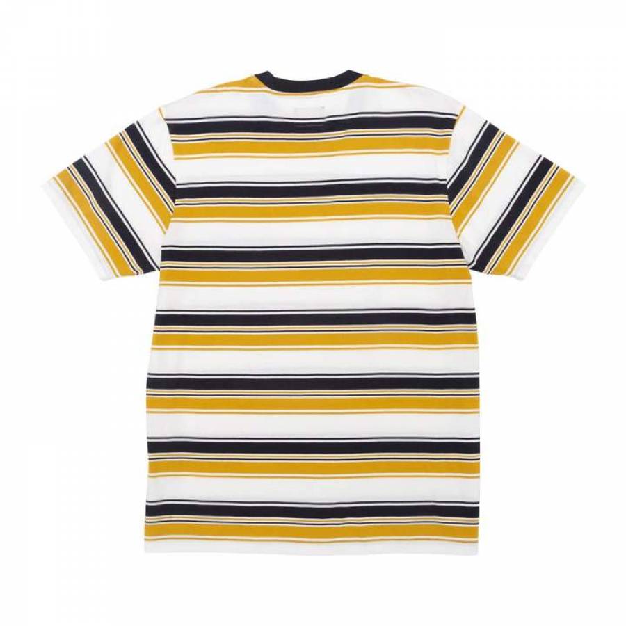 Dark Seas Ferry Knit T-shirt - Navy/Gold