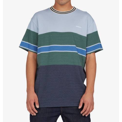 Dc Shoes Rally Stripe T-shirt - Dark Green / Block Stripe