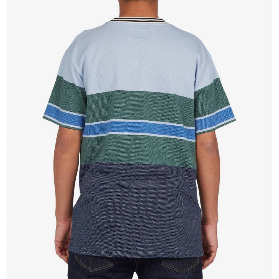 Dc Shoes Rally Stripe T-shirt - Dark Green / Block Stripe