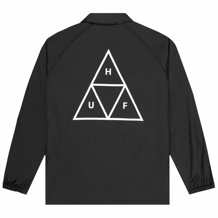 Huf Triple Triangle Coaches Jacket - Black