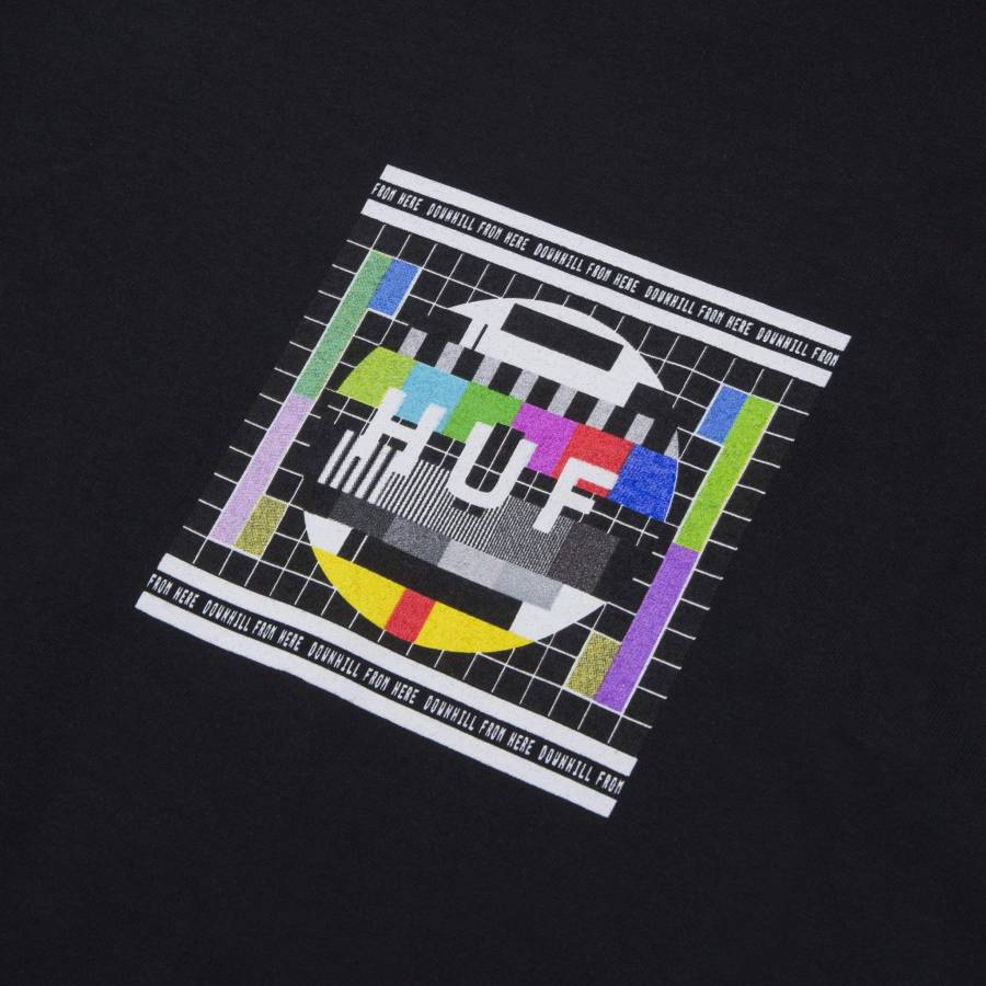 Huf Test Screen Long Sleeve T-Shirt - Black