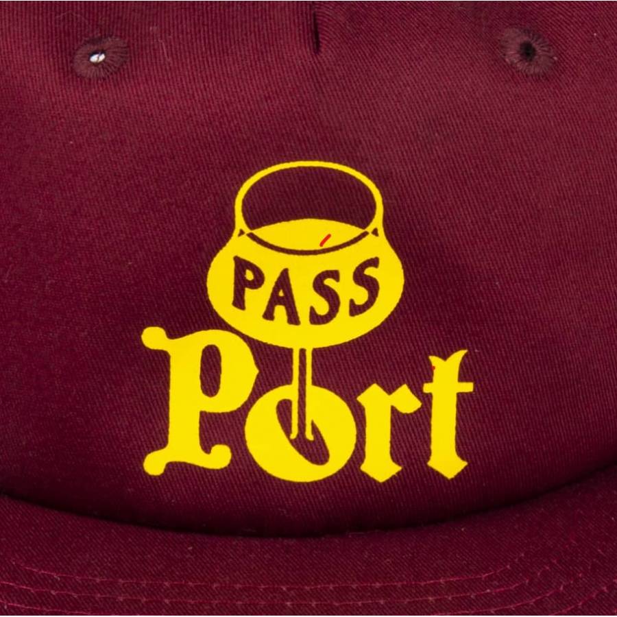 Pass Port Port 5 Panel Cap - Maroon