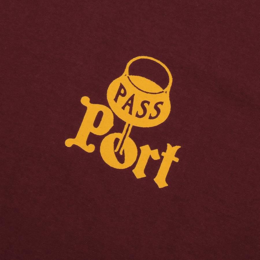 Pass Port "Port" Tee - Burgundy