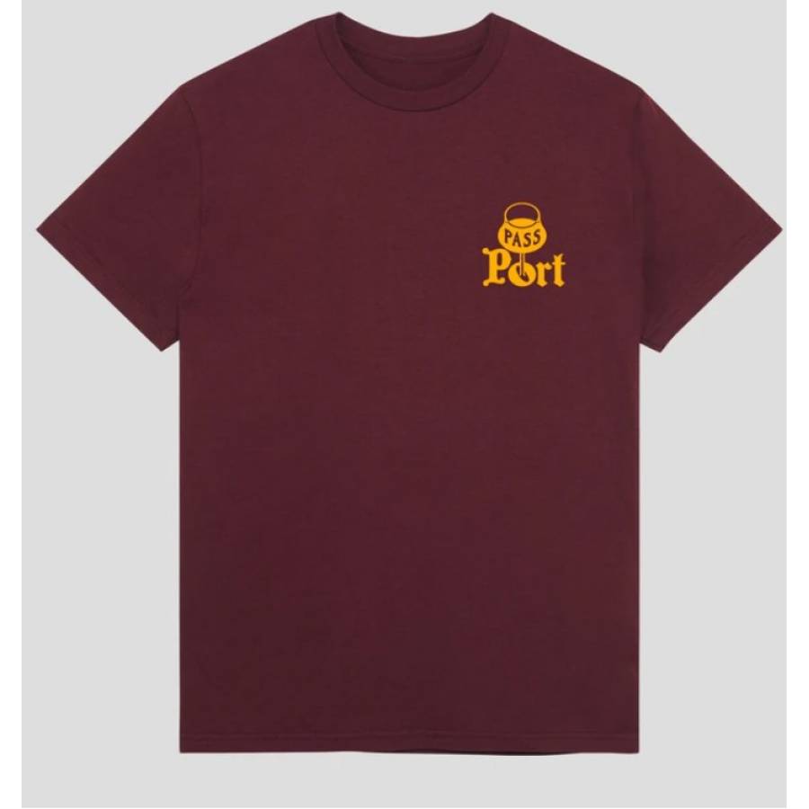 Pass Port "Port" Tee - Burgundy