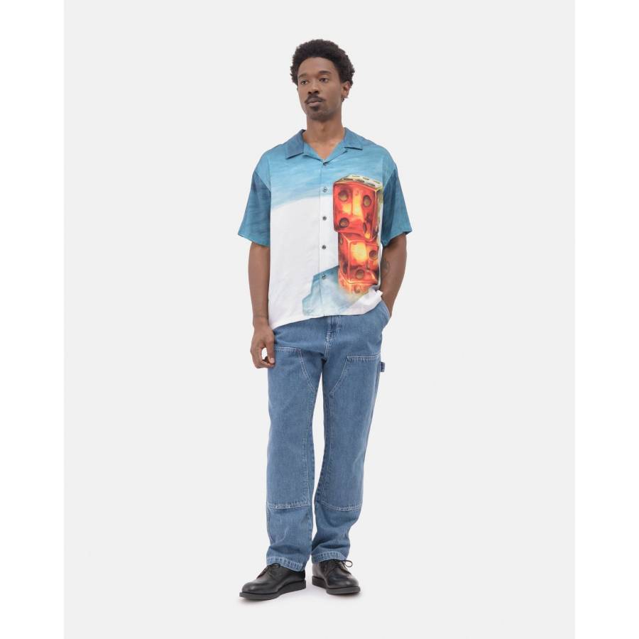 Stussy Dice Paiting Shirt - Blue