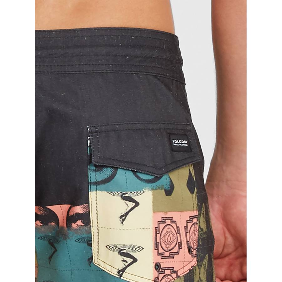 Volcom Tropic Blotter Panel 18" Boardshort - Black