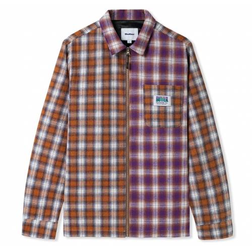 Butter Goods Patchwork Plaid Overshirt - Brown / Purple