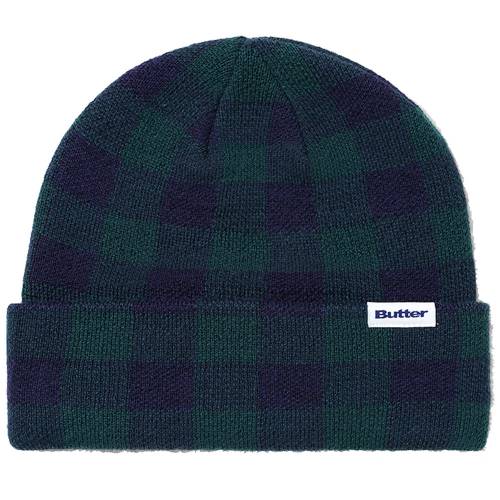 Butter Goods Plaid Beanie - Navy / Green