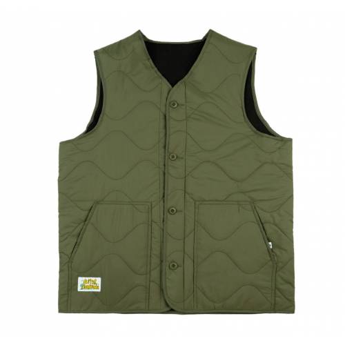 Butter Goods Gore Reversible Vest - Army / Black