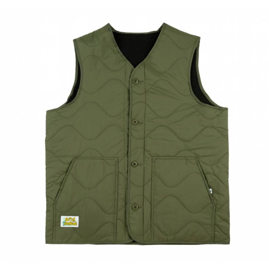 Butter Goods Gore Reversible Vest - Army / Black