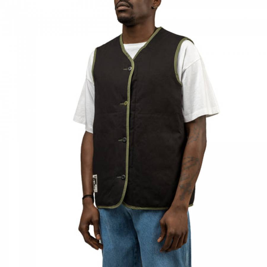 Butter Goods Gore Reversible Vest - Army / Black
