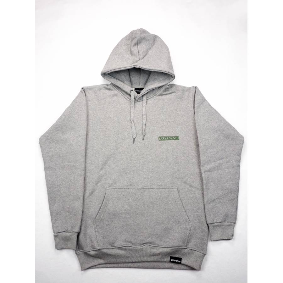 Collective Box 3D Hoodie - Grey Heather / Green