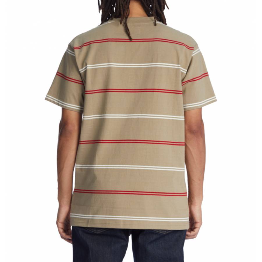 DC Shoes T-shirt Mens Regal Stripe Tee - Island Fossil 