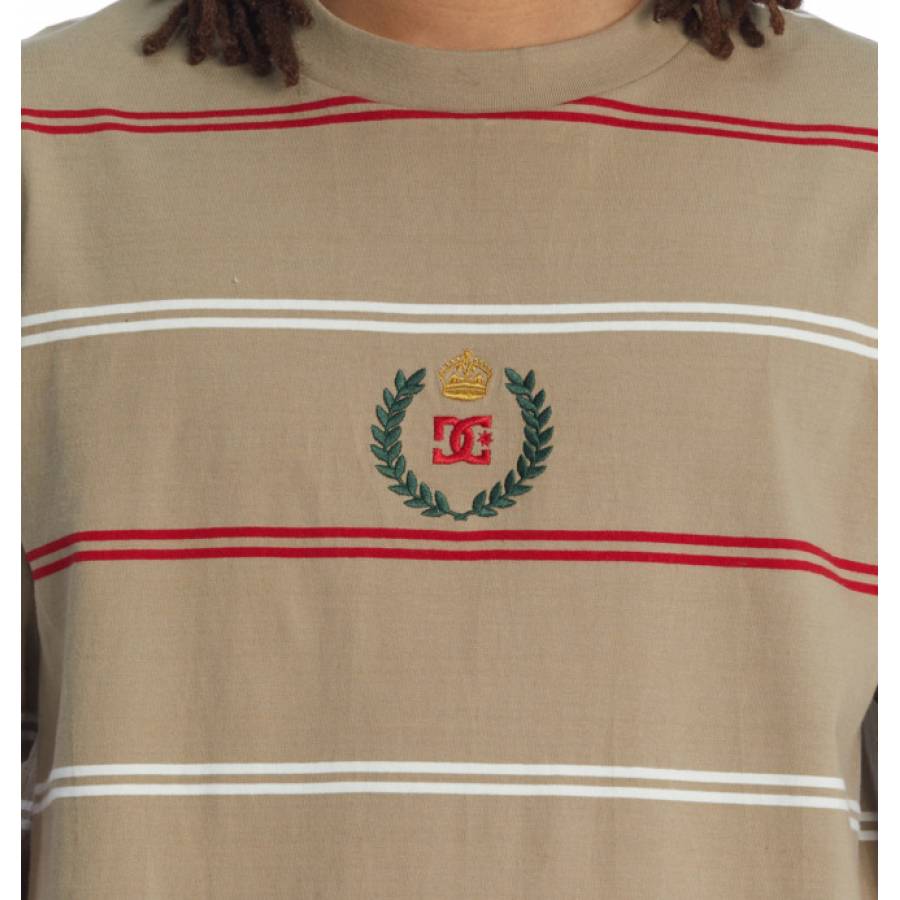 DC Shoes T-shirt Mens Regal Stripe Tee - Island Fossil 