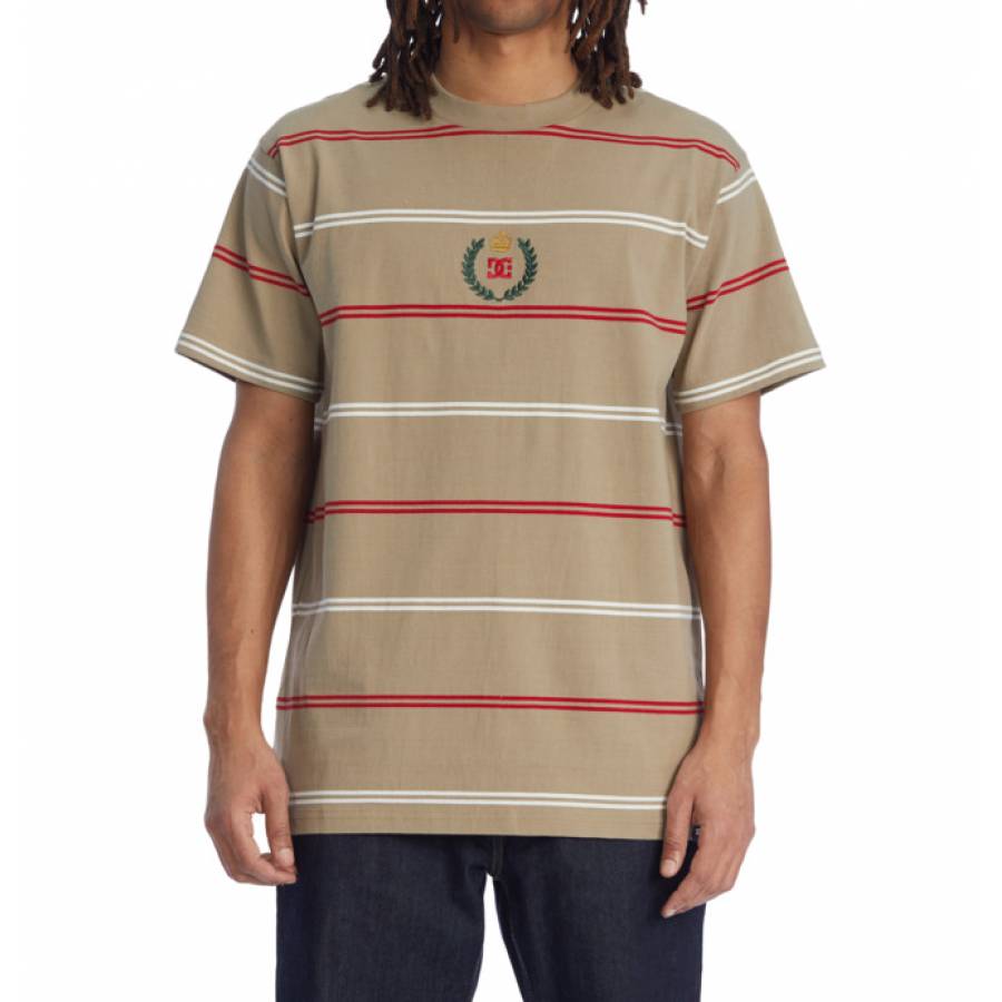 DC Shoes T-shirt Mens Regal Stripe Tee - Island Fossil 