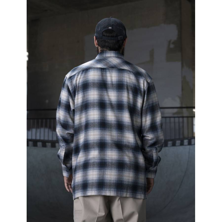 Dickies Ronnie Sandoval Long-Sleeve Shirt - Blue Ombre Plaid