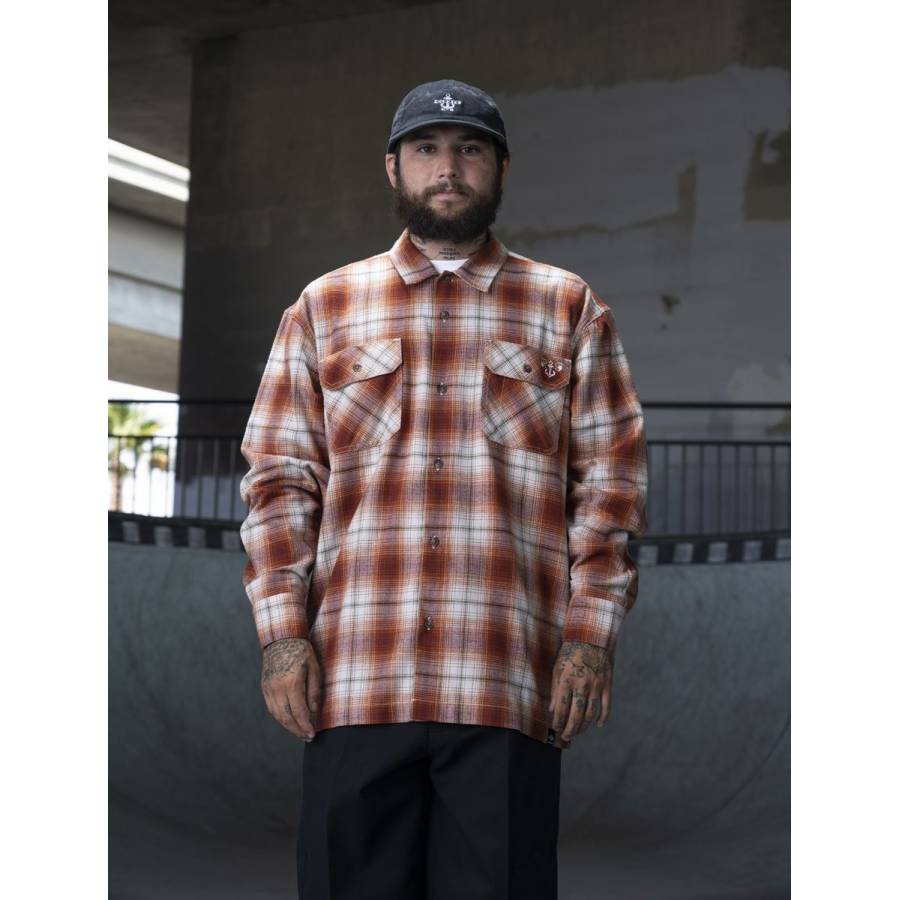 Dickies Ronnie Sandoval Long-Sleeve Shirt - Burnt ...