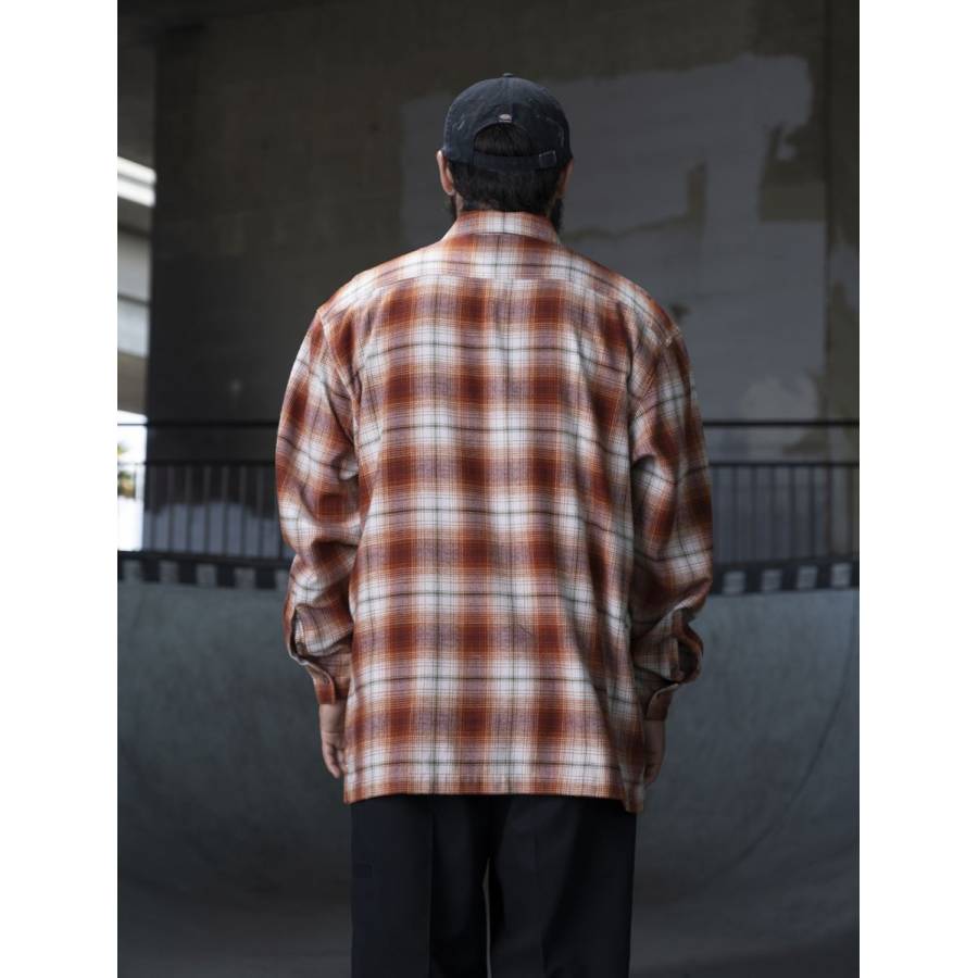 Dickies Ronnie Sandoval Long-Sleeve Shirt - Burnt Ombre Plaid