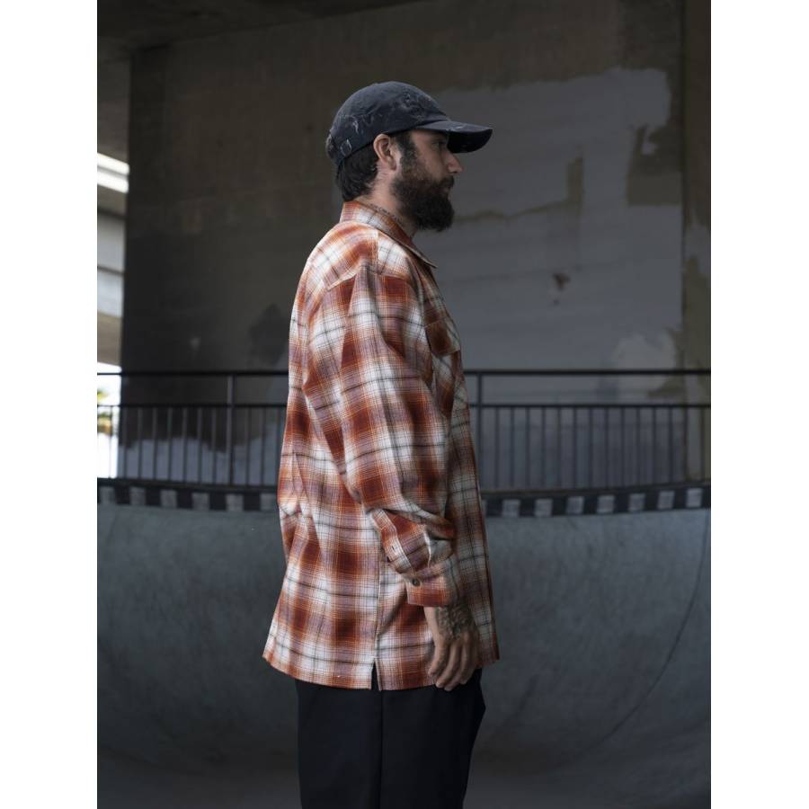 Dickies Ronnie Sandoval Long-Sleeve Shirt - Burnt Ombre Plaid