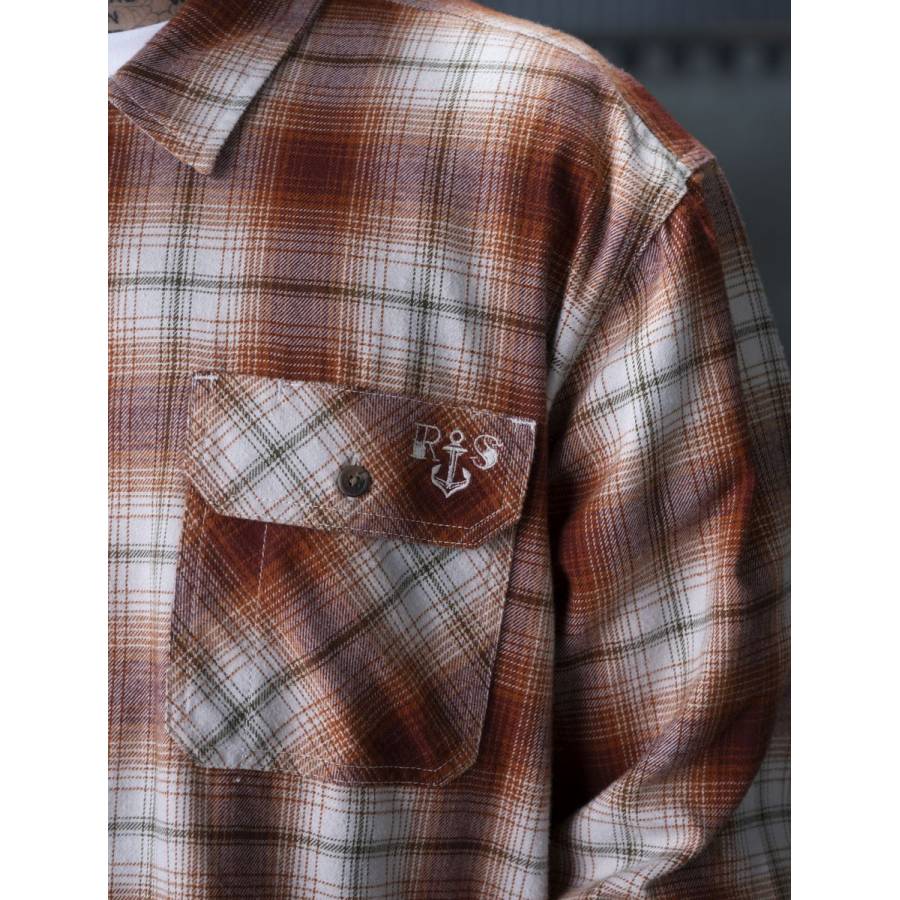 Dickies Ronnie Sandoval Long-Sleeve Shirt - Burnt Ombre Plaid