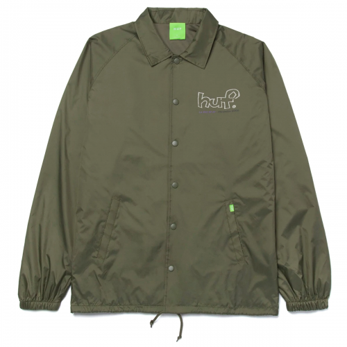 Huf Drop Out Coaches Jacket - Forest Green