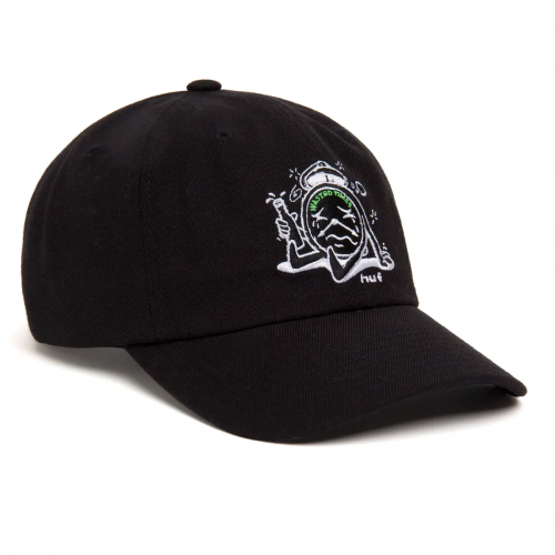 Huf Wasted Time 6 Panel Hat - Black