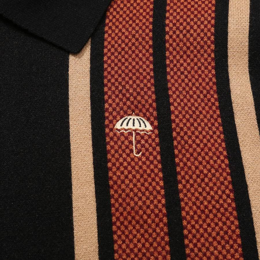 Hélas Al Knitted Polo - Black