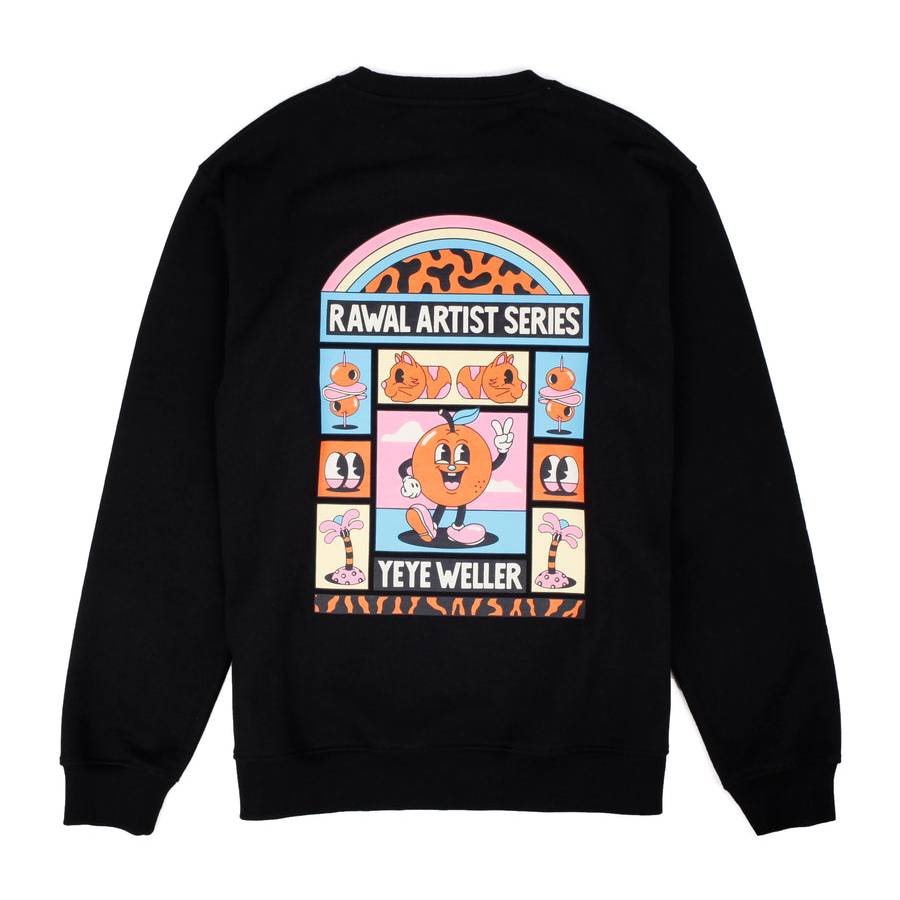 Laser Barcelona By Yeye Weller Rawal Artist Series Crewneck - Black