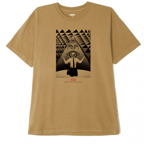 Obey Conformity Trance Organic Pigment Dyed T-shirt - Pigment Rabbit Paw