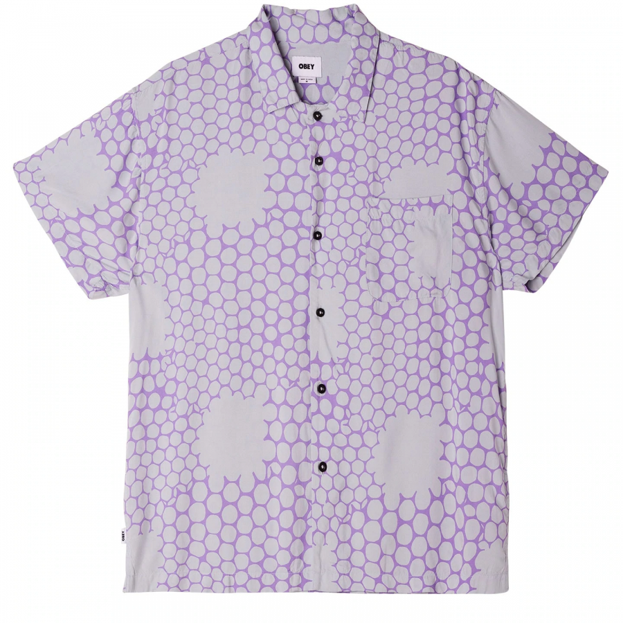 Obey HoneyComb S/S Shirt - Good Grey Multi