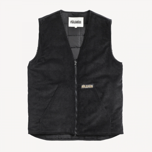 Piilgrim Radiate Corduroy Gilet - Black