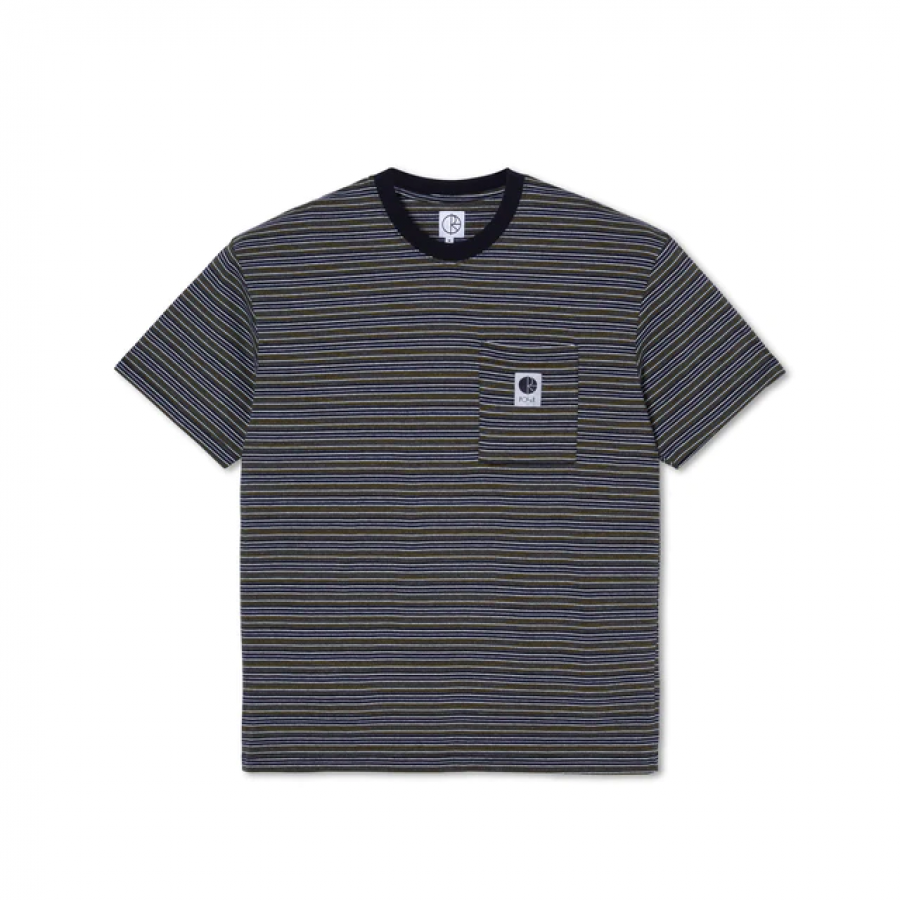 Polar Stripe Pocket Tee - Black / Green