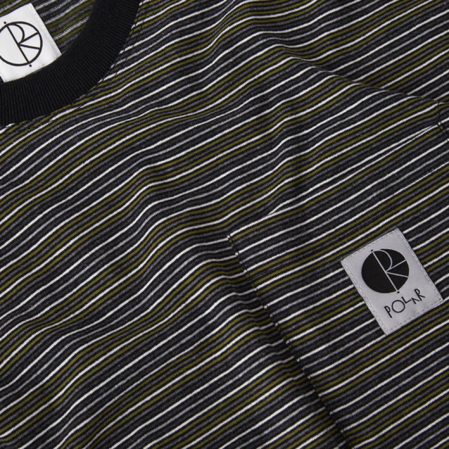 Polar Stripe Pocket Tee - Black / Green