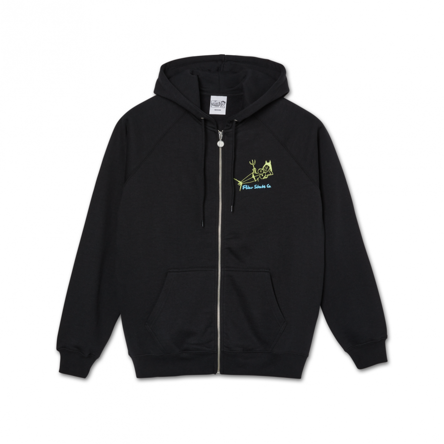Polar Devil Woman Zip Hoodie - Black 