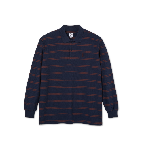 Polar Stripe Polo - Navy / Plum 