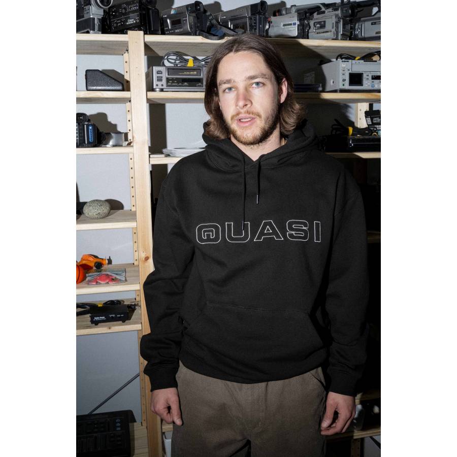 Quasi Euroline Hood Sweat - Black