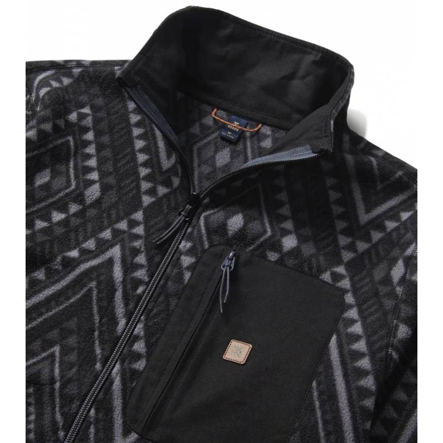 Roark Landfall Manawa Tapu Fleece - Black Print