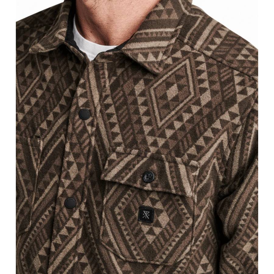Roark Andes Manawa Tapu Long Sleeve Flannel - Dark Brown