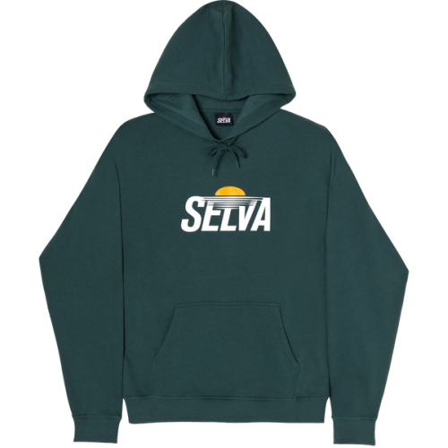 Selva Sunset Logo Hoodie - Green