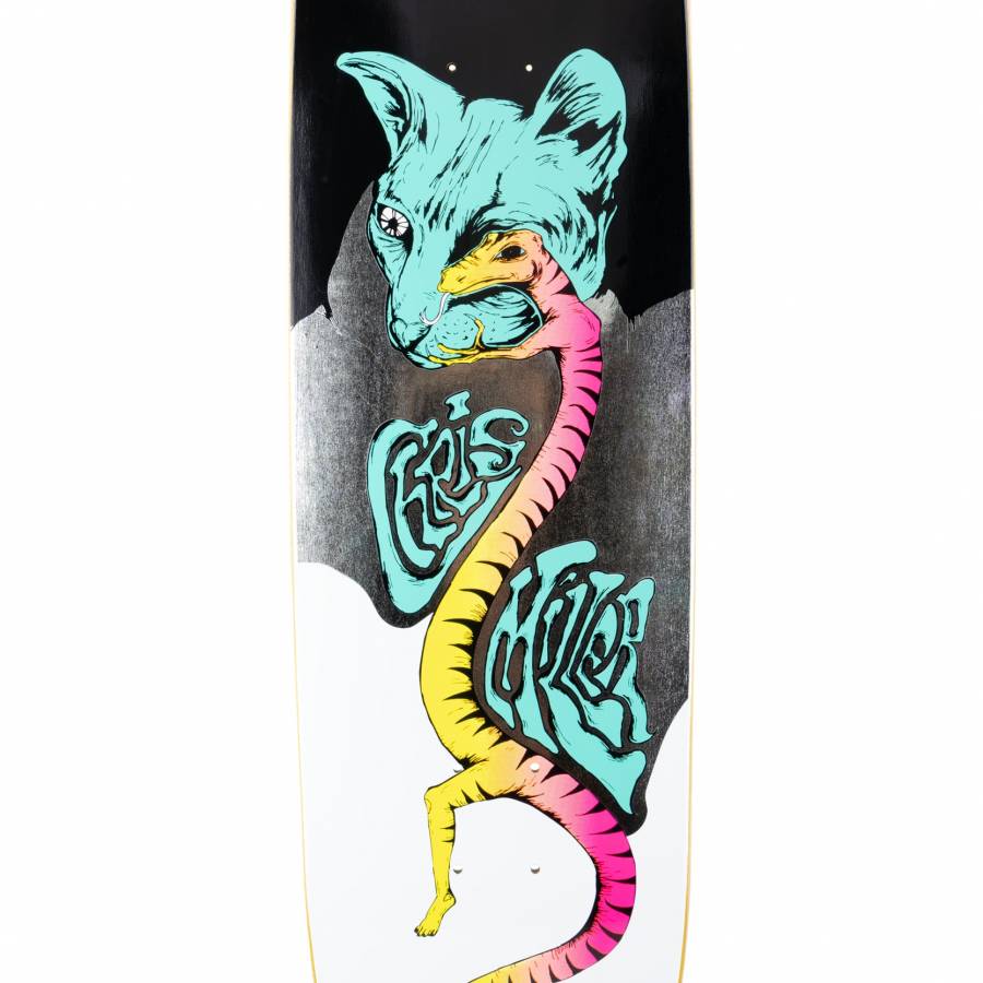 Welcome Skateboards Chris Miller Left Eye on Catblood 2.0 Black White - 8.75